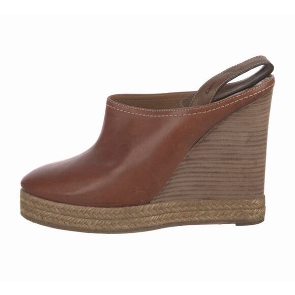 Chloe Sabo Leather Platform Slingback Espadrille Size EU 41 - Picture 3 of 5